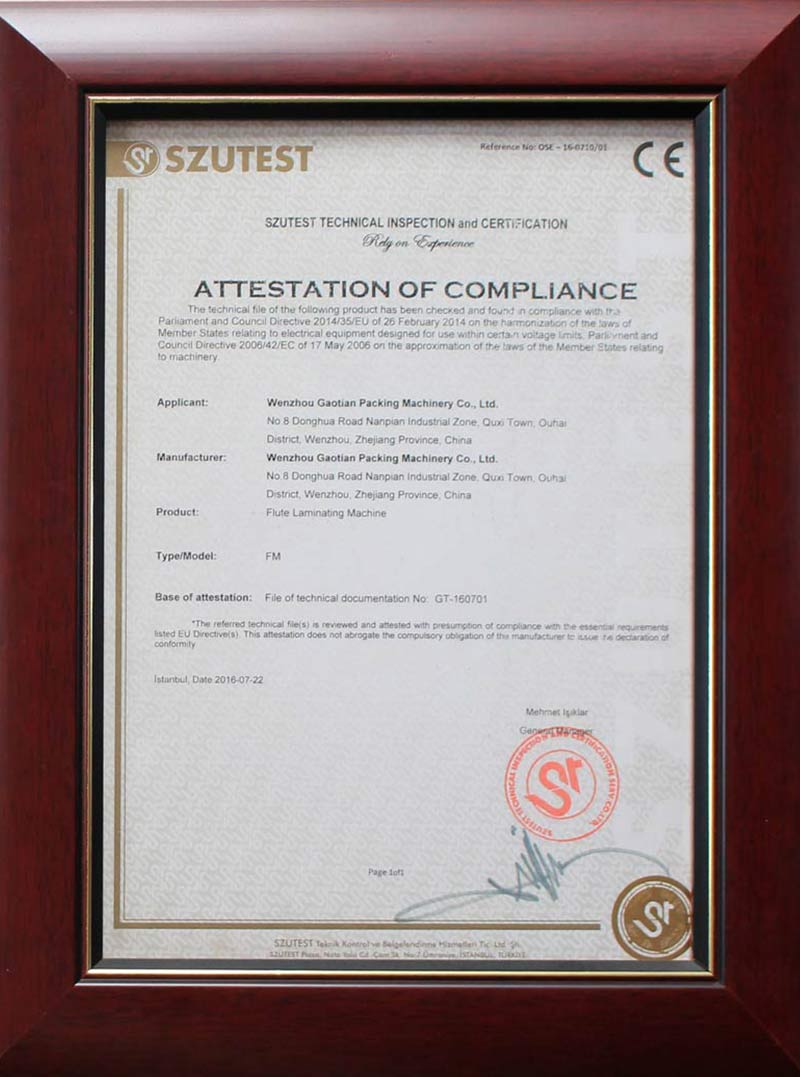 Attestation Of Compliance